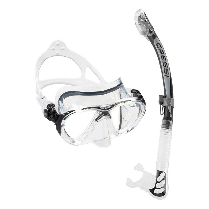 Snorkeling Kit Evo Big Eyes and Alpha Ultra Dry Transparent-Black Cressi DS337050