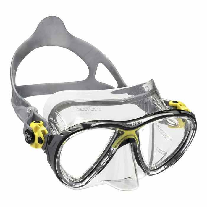 Masque de plongée en silicone Evo Big Eyes Cristal Transparent-Jaune Cressi DS340010