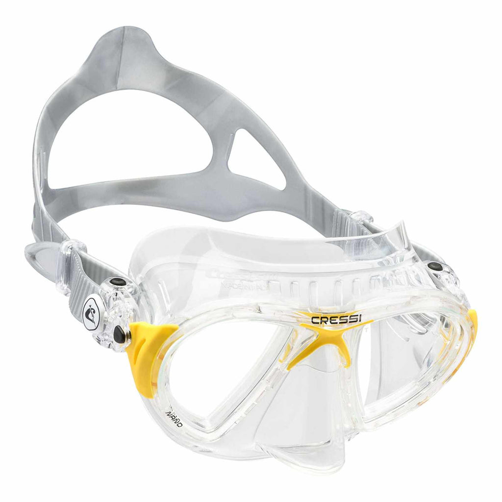 Máscara de buceo de silicona Nano Cristal Transparente-Amarillo Cressi DS360010