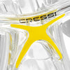 Máscara de buceo de silicona Nano Cristal Transparente-Amarillo Cressi DS360010