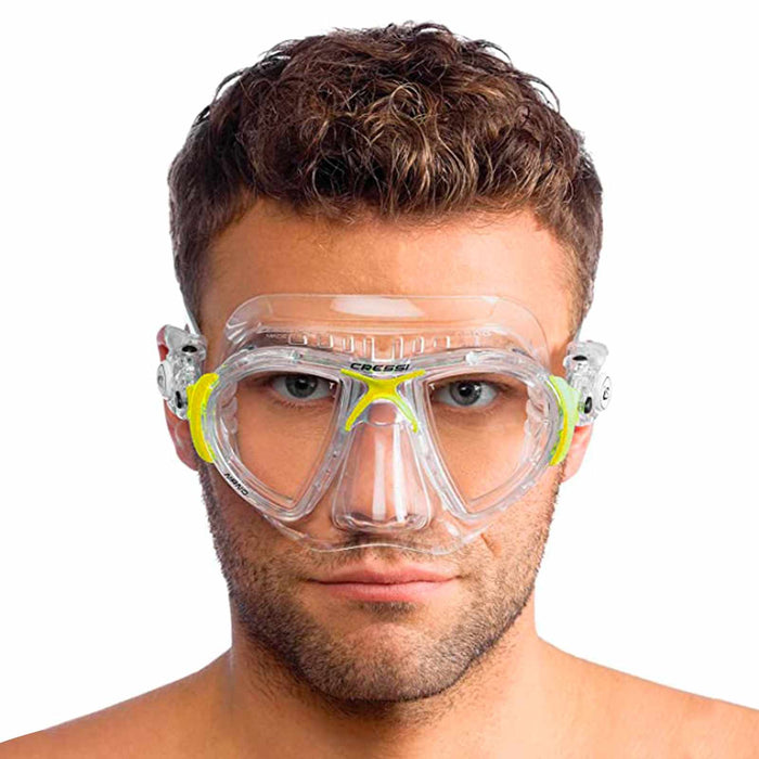 Máscara de buceo de silicona Nano Cristal Transparente-Amarillo Cressi DS360010