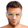 Máscara de buceo de silicona Nano Cristal Transparente-Amarillo Cressi DS360010