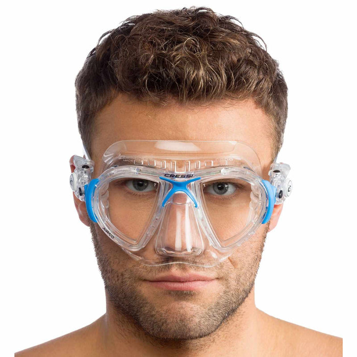 Diving Silicone Mask Nano Crystal Transparent-Blue Cressi DS360020