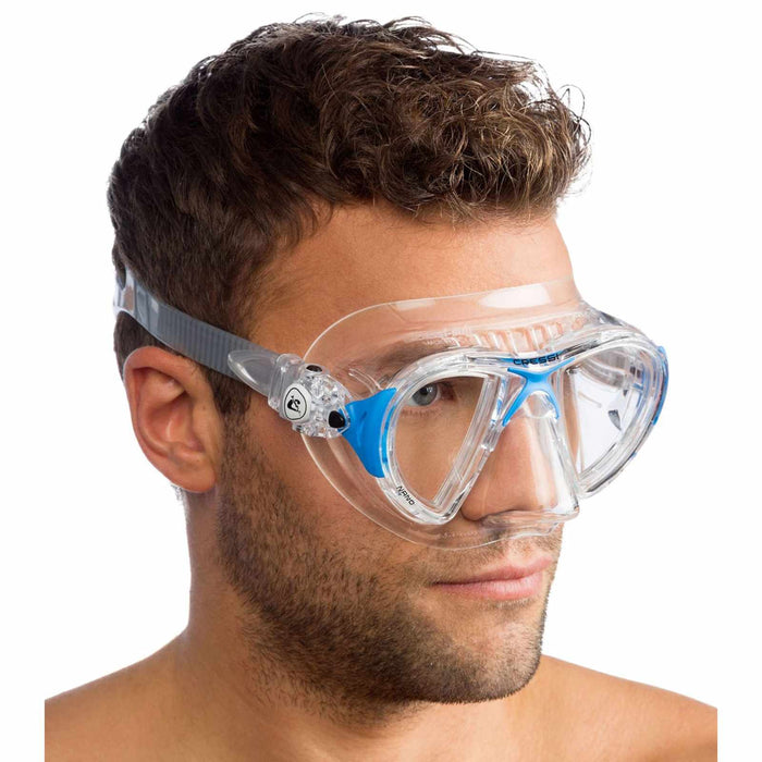 Diving Silicone Mask Nano Crystal Transparent-Blue Cressi DS360020