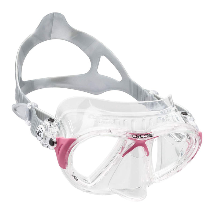 Máscara de buceo de silicona Nano Cristal Transparente-Rosa Cressi DS360040