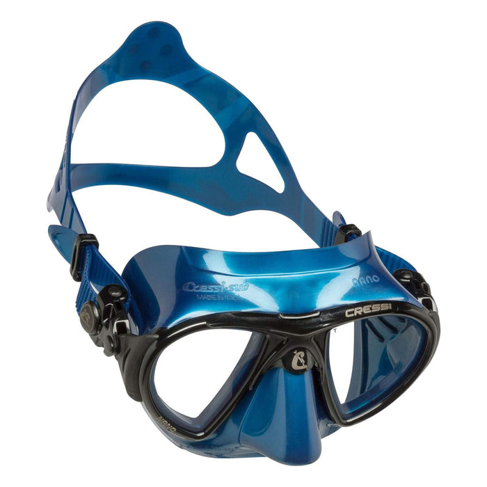 Taucher-Silikonmaske Nano Dunkel-Metallisch-Blau Cressi DS365550