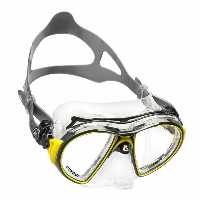 Diving Silicone Mask Air Crystal Transparent-Black-Yellow Cressi DS400010