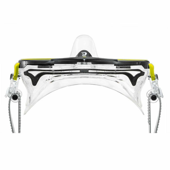 Diving Silicone Mask Air Crystal Transparent-Black-Yellow Cressi DS400010