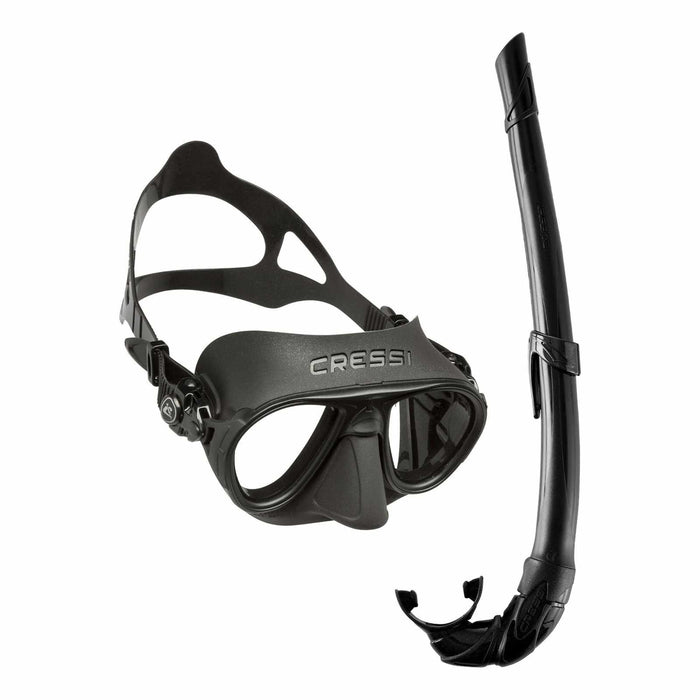 Kit de Snorkel Calibro y Córcega Negro Cressi DS435050