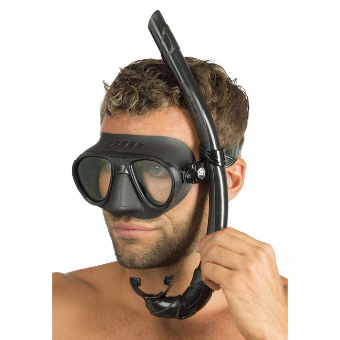Kit de Snorkel Calibro y Córcega Negro Cressi DS435050