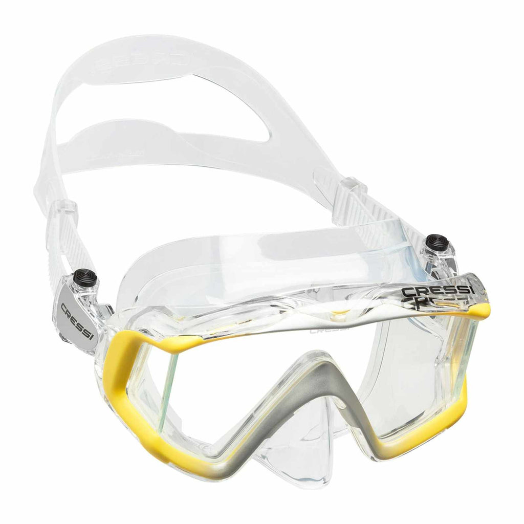 Máscara de buceo de silicona Liberty Triside Transparente-Amarillo Cressi DS450015