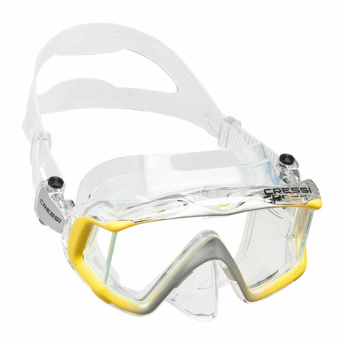 Máscara de buceo de silicona Liberty Triside Transparente-Amarillo Cressi DS450015