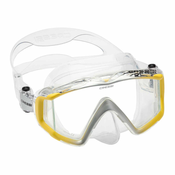 Máscara de buceo de silicona Liberty Triside Transparente-Amarillo Cressi DS450015