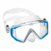Máscara de buceo de silicona Liberty Triside Transparente-Azul Cressi DS450025