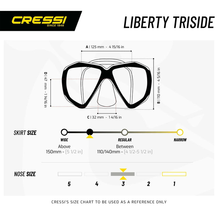 Scuba Diving Mask Liberty Triside Cressi