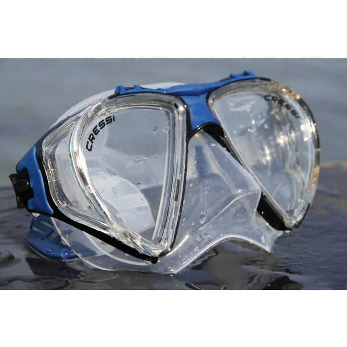 Máscara de buceo de silicona Penta Plus Transparente-Azul Cressi DS490020