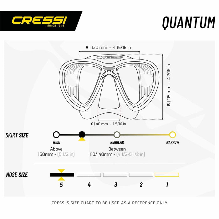 Diving Silicone Mask Quantum Transparent-Blue Cressi DS510020