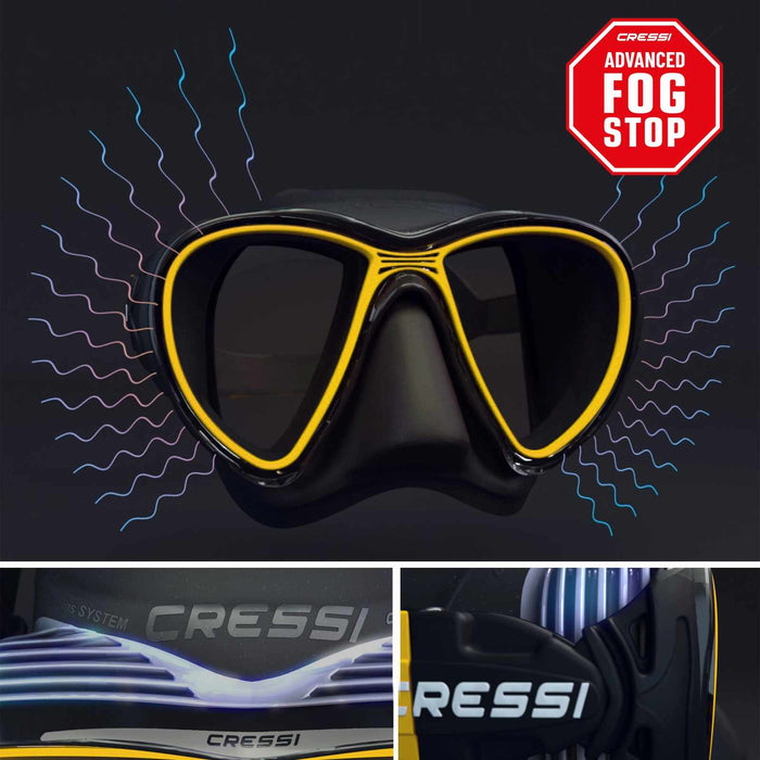 Diving Silicone Mask Quantum Transparent-Black Cressi DS510050