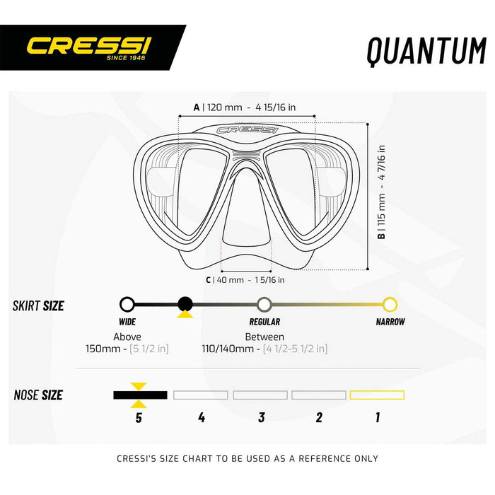 Diving Silicone Mask Quantum Metallic-Blue Cressi DS512020