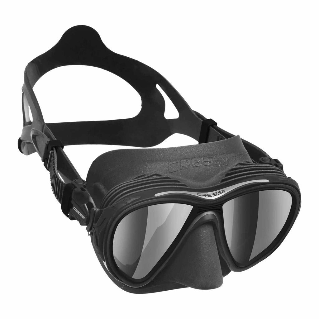 Diving Silicone Mask Quantum Black Mirrored Lenses Cressi DS5150508