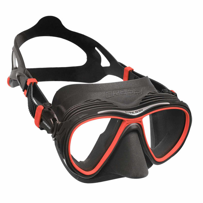 Maschera da Immersione in Silicone Quantum Nero-Rosso Cressi DS515080
