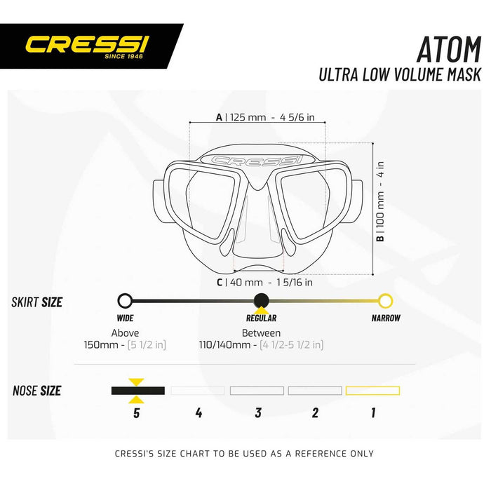 Diving Silicone Mask Atom Blue-Metal-Black Cressi DS522050