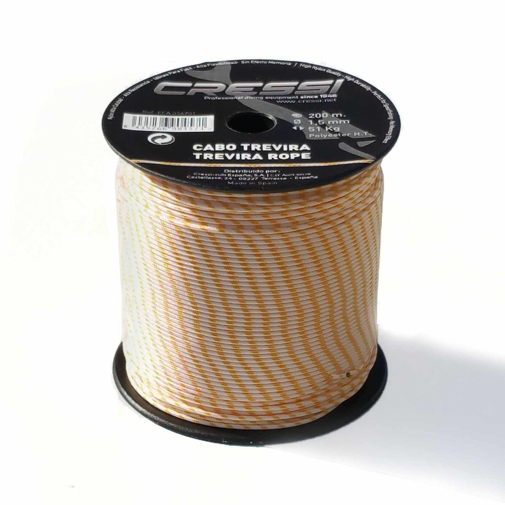Speargun Line Trevira Diameter 1,5mm White 200m Cressi EFA354701
