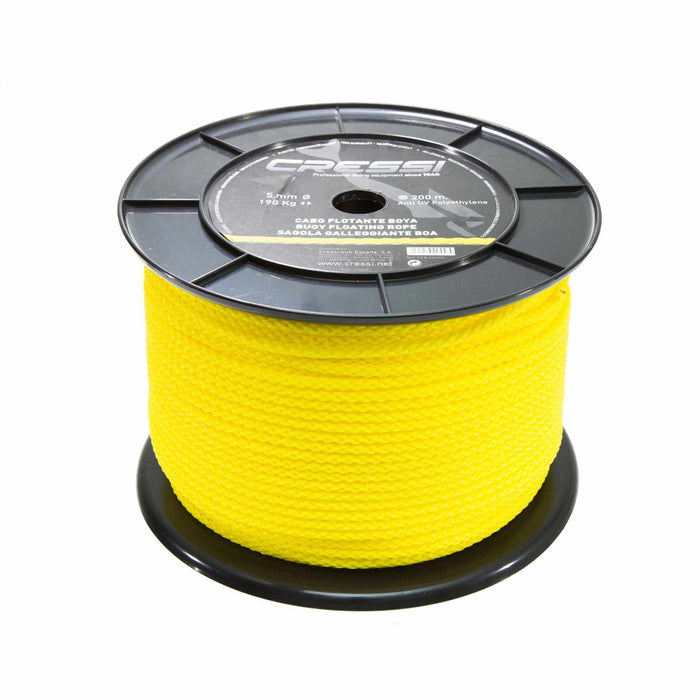 Floating Polyethylene Buoy Line Diameter 5mm Yellow 200m Cressi EFA354901