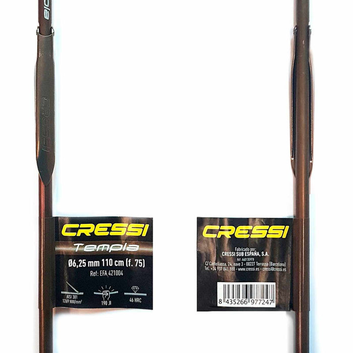 Asta per fucile subacqueo Templa Diametro 6,50mm 130cm Cressi EFA422008