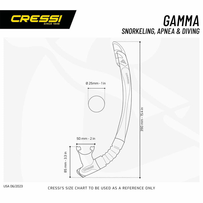 Snorkel Tube Gamma Blue Cressi EG261020