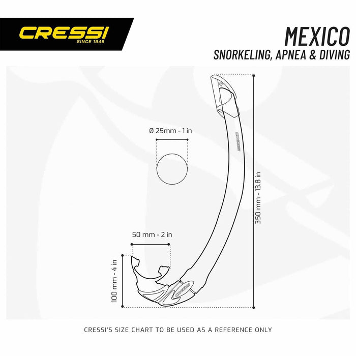 Tubo Snorkel Messico Nero Scuro Cressi EG269550