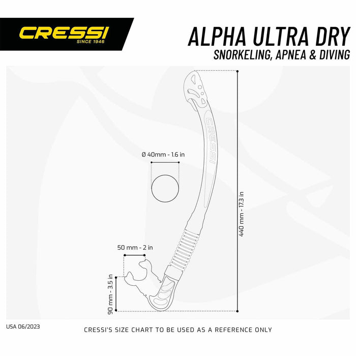 Snorkel Tube Alpha Ultra Dry Dark-White Cressi ES258130