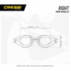 Swimming Goggles Right Transparent-Blue Cressi DE201621