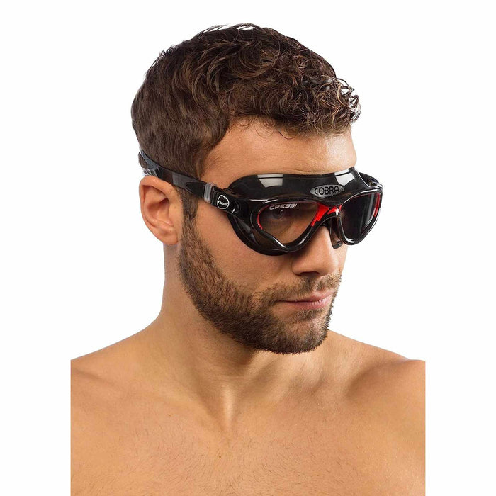 Maschera da nuoto Cobra Scura-Nera-Rossa Cressi DE201991