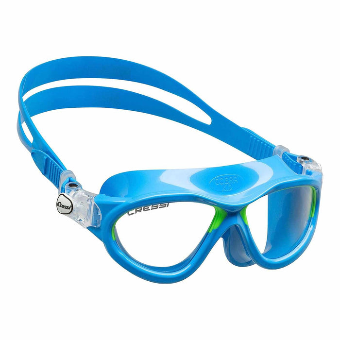 Swimming Mask Cobra Kids Transparent-Blue-Lime Cressi DE202021