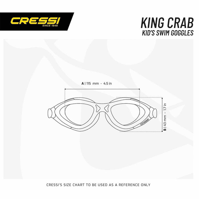 Swimming Goggles King Crab Kids Transparent Cressi DE202260