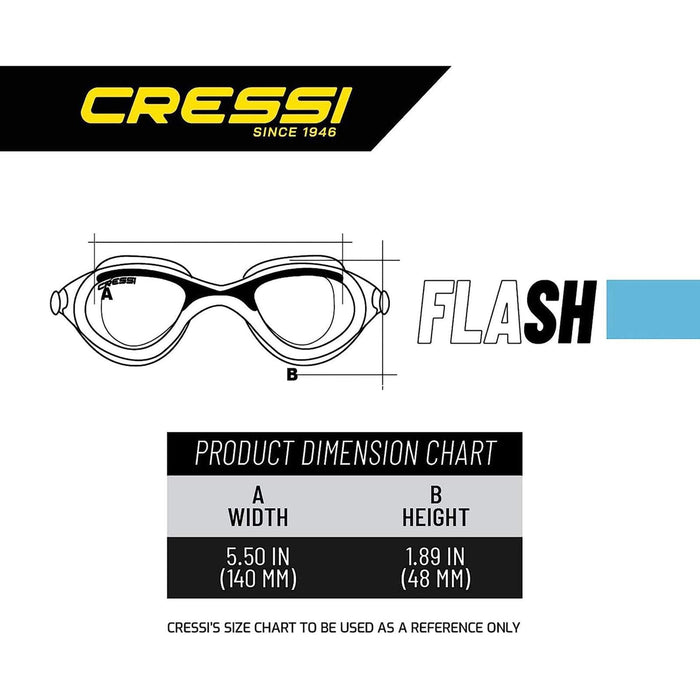 Swimming Goggles Flash Blue Mirrored Lenses Cressi DE2023752