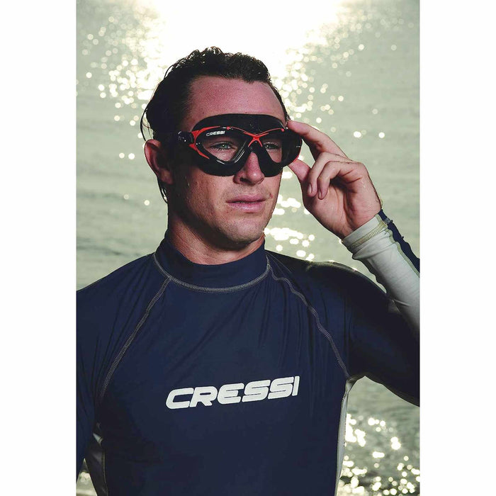 Swimming Mask Planet Dark-Black-Red Smoked Lenses Cressi DE202758