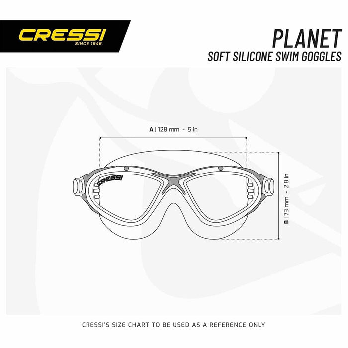 Swimming Mask Planet Dark-Black-Lime Cressi DE202767