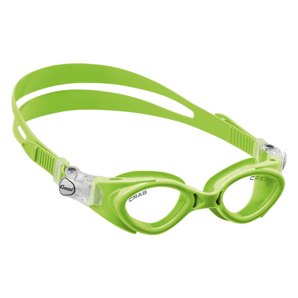 Swimming Goggles Crab Kids Transparent-Lime Cressi DE203167