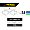 Swimming Goggles Crab Kids Transparent-Lime Cressi DE203167
