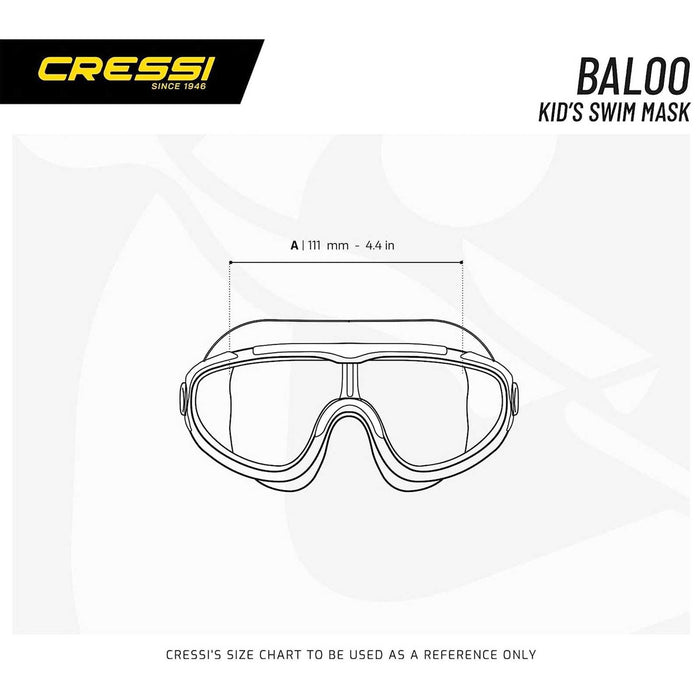 Maschera da nuoto Baloo Kids Bianco-Lima Cressi DE203267