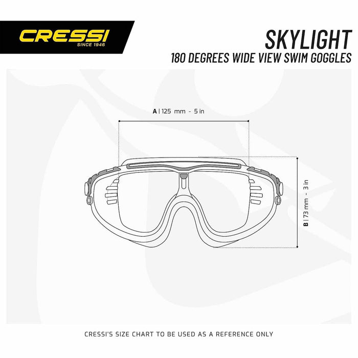 Swimming Mask Skylight Transparent-Black-Lime Cressi DE203367