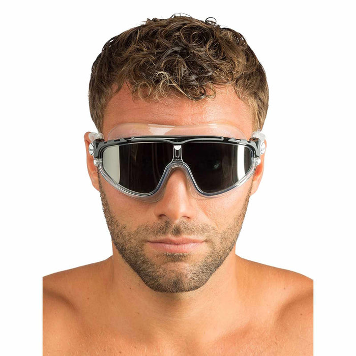 Maschera da nuoto Skylight Trasparente-Nero-Grigio Lenti Specchiate Cressi DE2033750