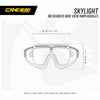 Maschera da nuoto Skylight Trasparente-Nero-Grigio Lenti Specchiate Cressi DE2033750