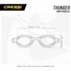 Swimming Goggles Thunder White-Blue Cressi DE203519