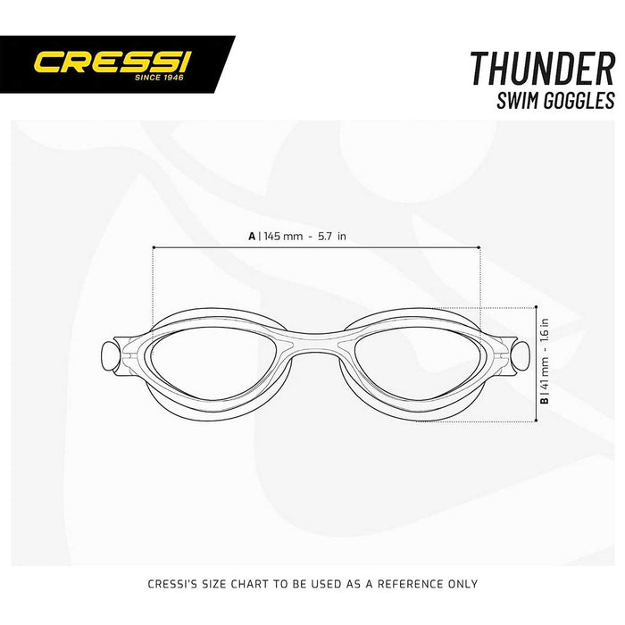 Occhialini da nuoto Thunder Scuro-Nero-Argento Cressi DE203650