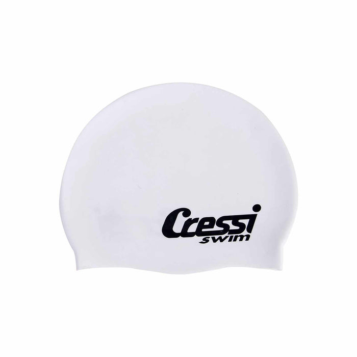 Swimming Silicone Cap Kids White Cressi FDF220230
