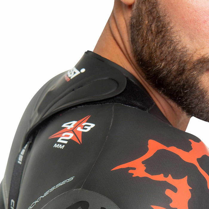 Wetsuit Kuwae Man 2-3-4mm Black-Red XL-5 Cressi DG002415