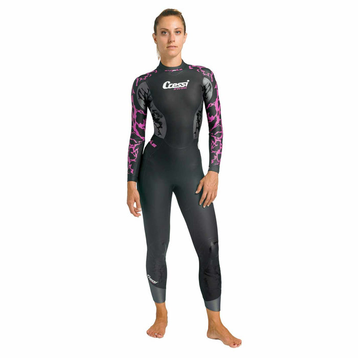 Mutino Kuwae Donna 2-3-4mm Nero-Rosa XL-5 Cressi DG002615
